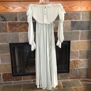 NWT FOREVER 21 Mint Green Juliet Maxi Dress, Small